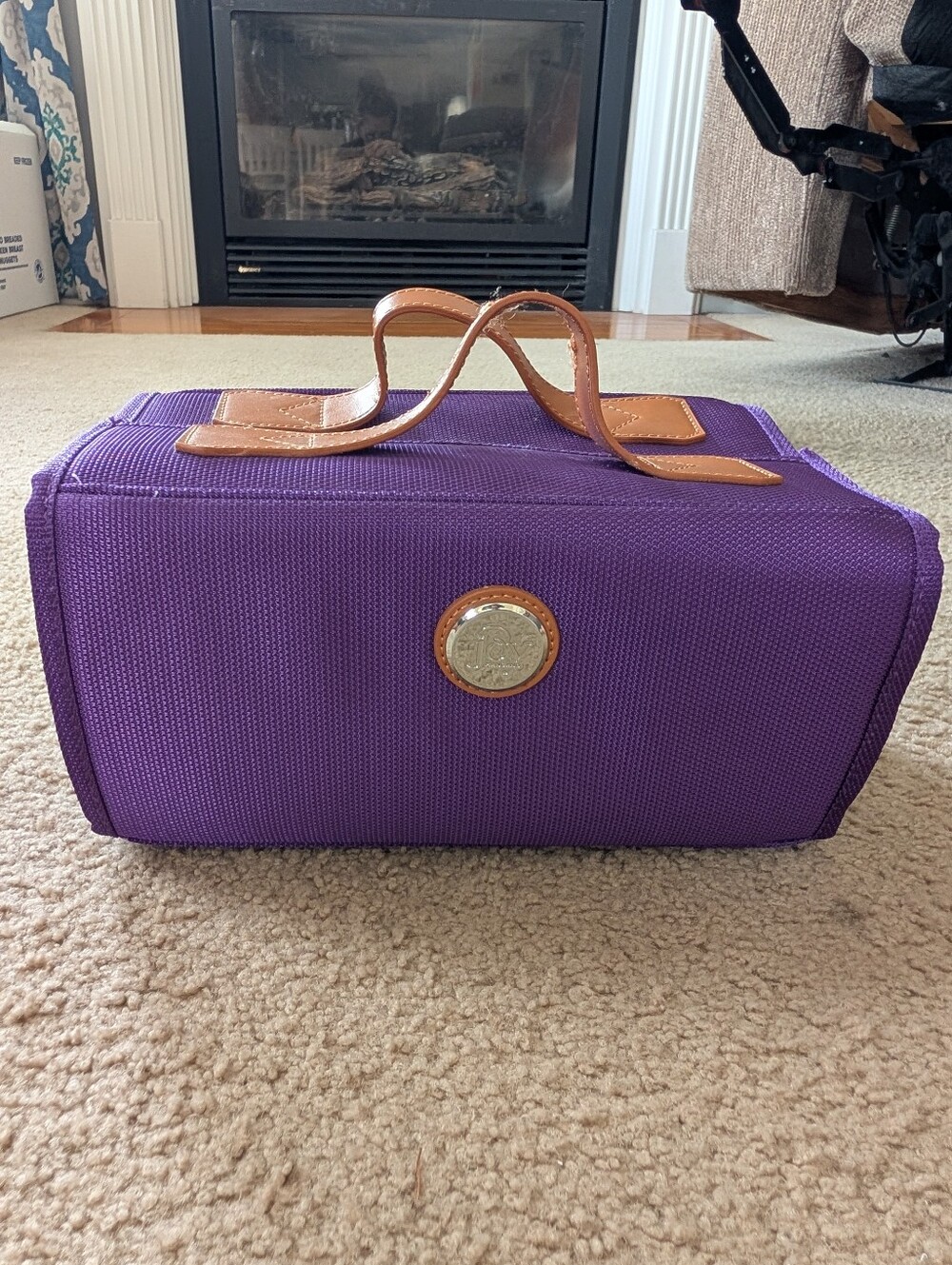 Joy Mangano Purple Cosmetic Toiletry Organizer